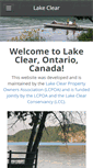 Mobile Screenshot of lakeclear.org