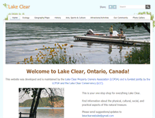 Tablet Screenshot of lakeclear.org